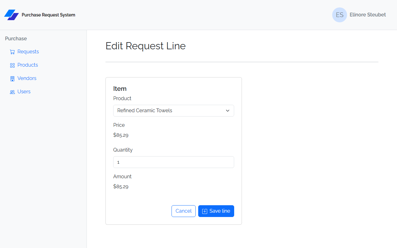 Line Item Edit