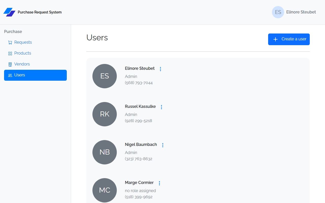 Users List